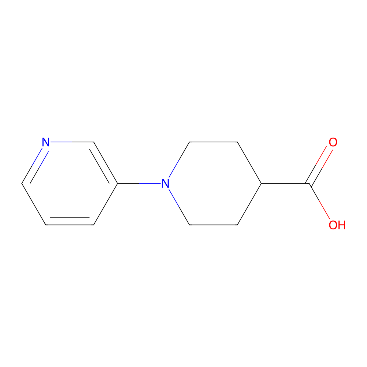 1-(Pyridin-3-yl)piperidine-4-carboxylic acid molecular structure, CAS 330985-24-5