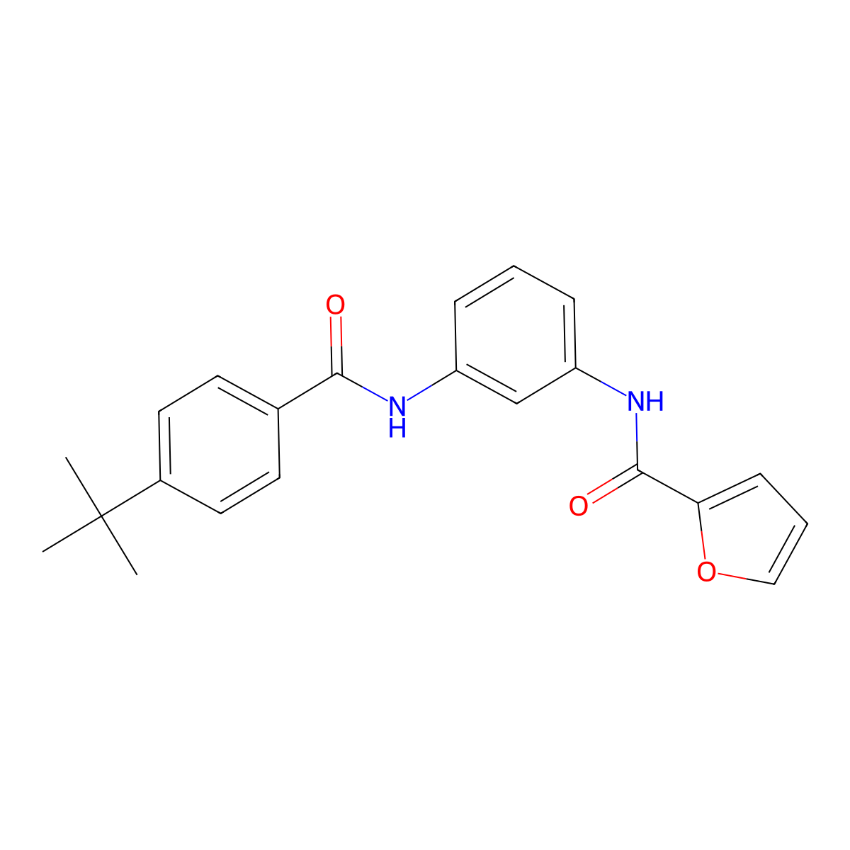 N-[3-[(4-tert-butylbenzoyl)amino]phenyl]furan-2-carboxamide molecular structure, CAS 330986-38-4