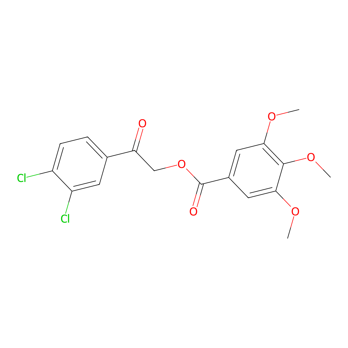 2-(3,4-Dichlorophenyl)-2-oxoethyl 3,4,5-trimethoxybenzoate molecular structure, CAS 330990-01-7