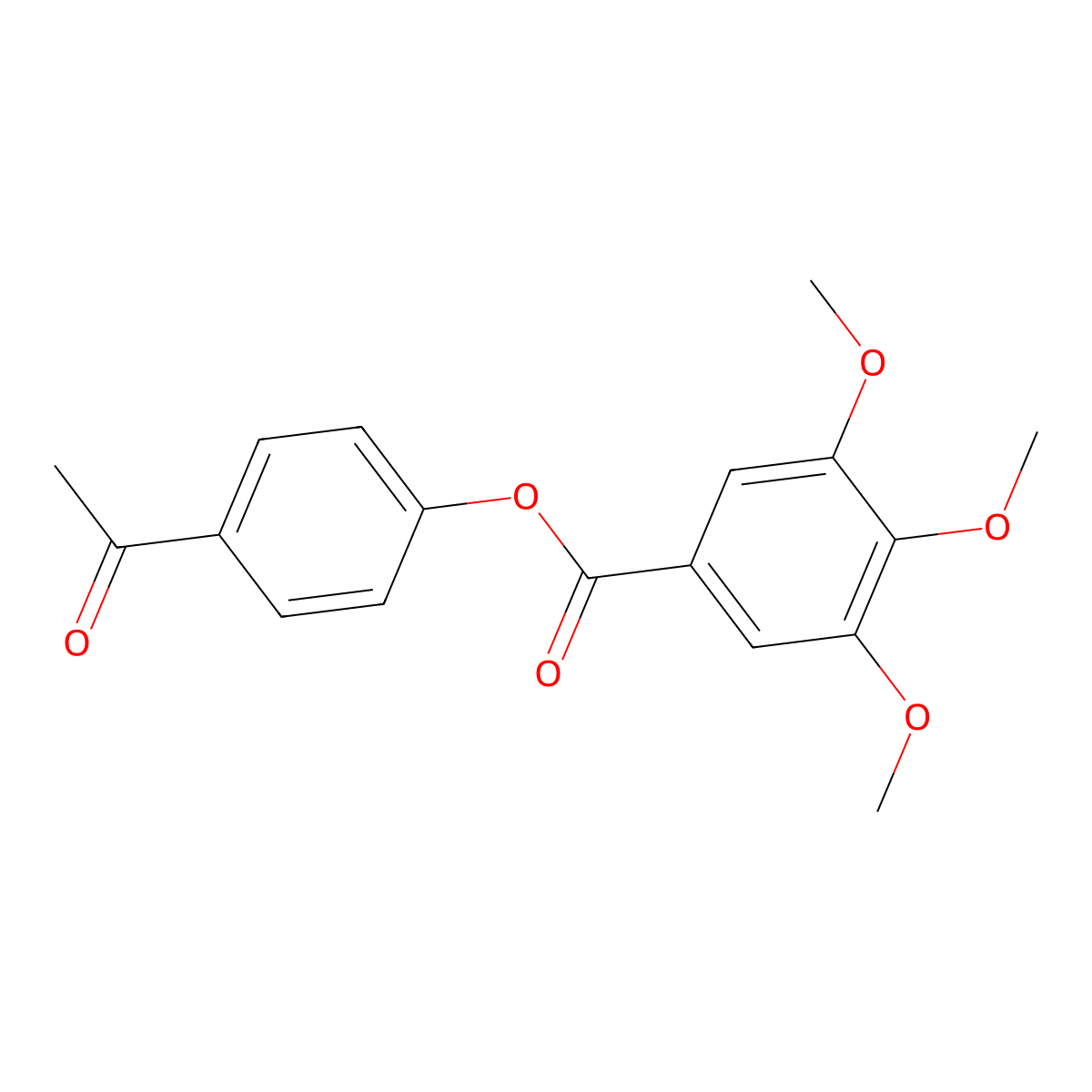 4-Acetylphenyl 3,4,5-trimethoxybenzoate molecular structure, CAS 330990-07-3