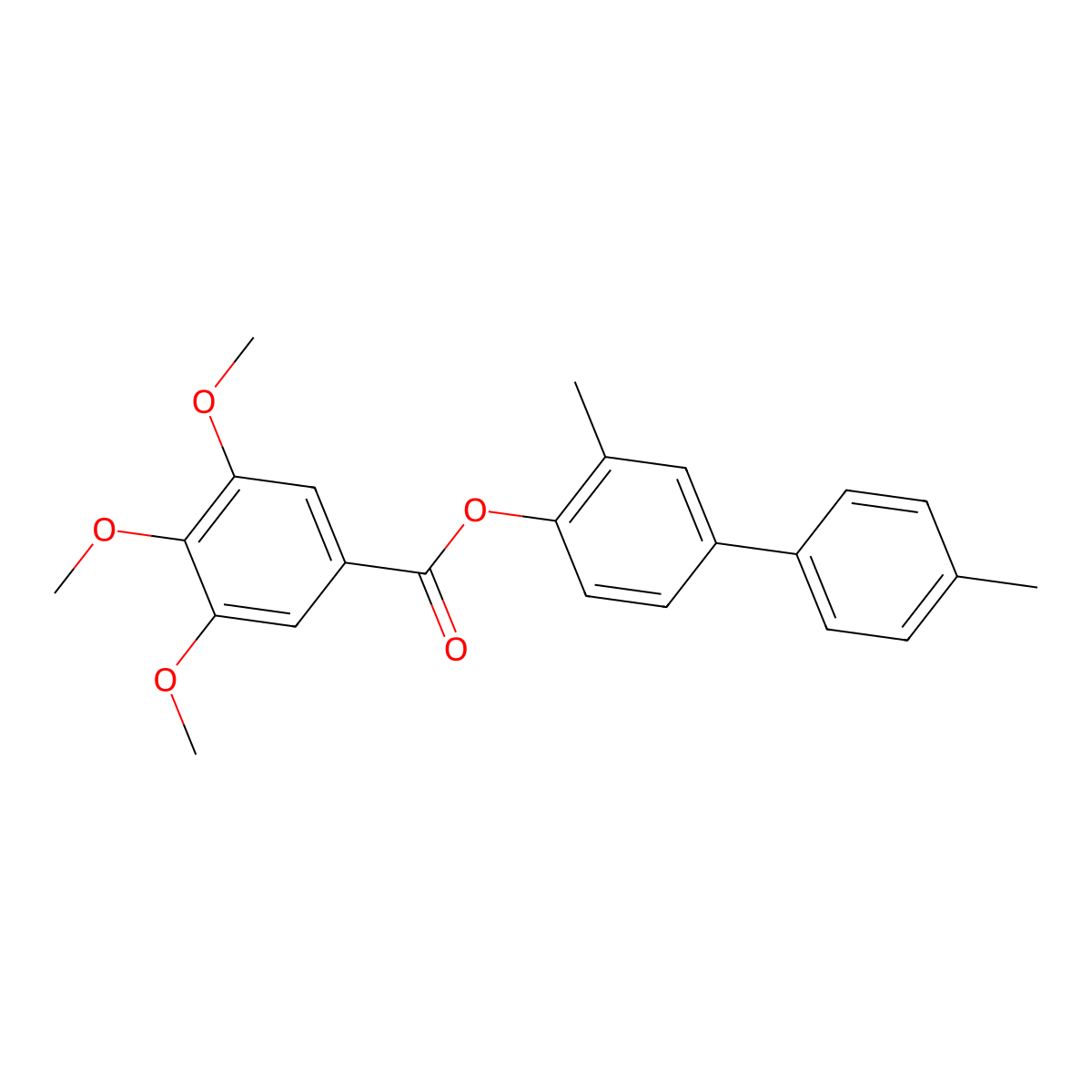 [2-Methyl-4-(4-methylphenyl)phenyl] 3,4,5-trimethoxybenzoate molecular structure, CAS 330990-09-5