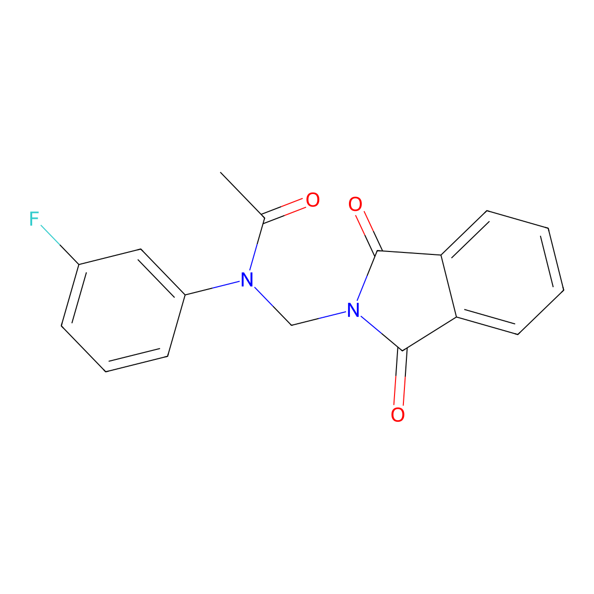 N-((1,3-Dioxoisoindolin-2-yl)methyl)-N-(3-fluorophenyl)acetamide molecular structure, CAS 330990-34-6