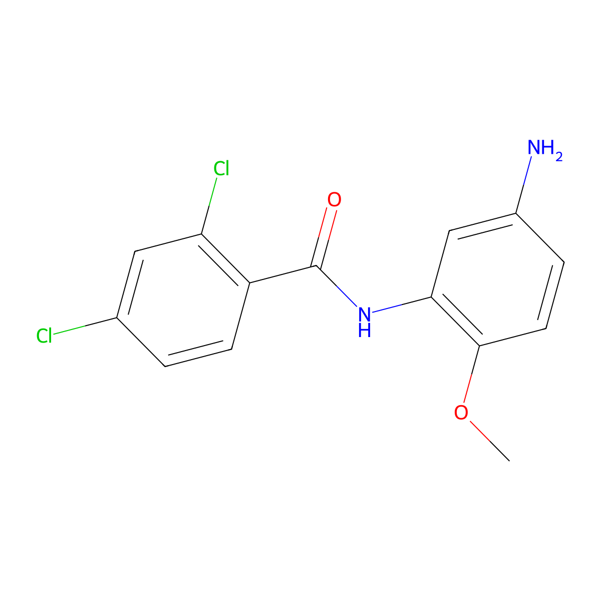 N-(5-amino-2-methoxyphenyl)-2,4-dichlorobenzamide molecular structure, CAS 330990-47-1