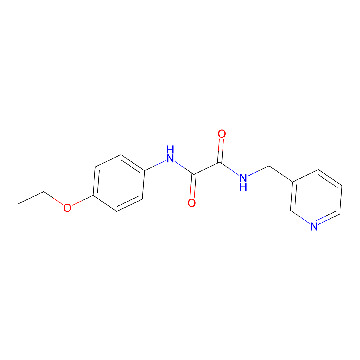 N'-(4-ethoxyphenyl)-N-(pyridin-3-ylmethyl)oxamide molecular structure, CAS 330990-70-0
