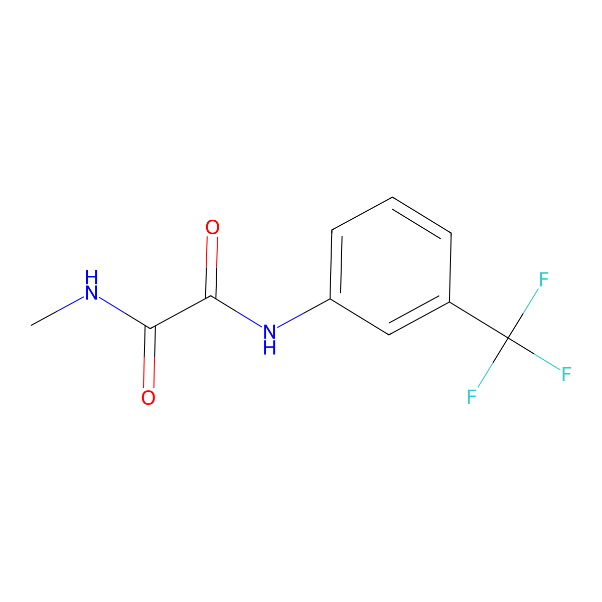 N-methyl-N'-[3-(trifluoromethyl)phenyl]oxamide molecular structure, CAS 330990-71-1