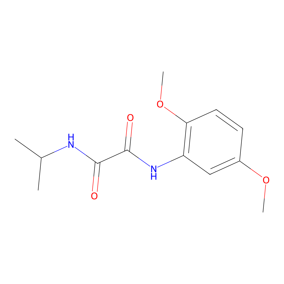 N-(2,5-dimethoxyphenyl)-N'-(propan-2-yl)ethanediamide molecular structure, CAS 330990-73-3