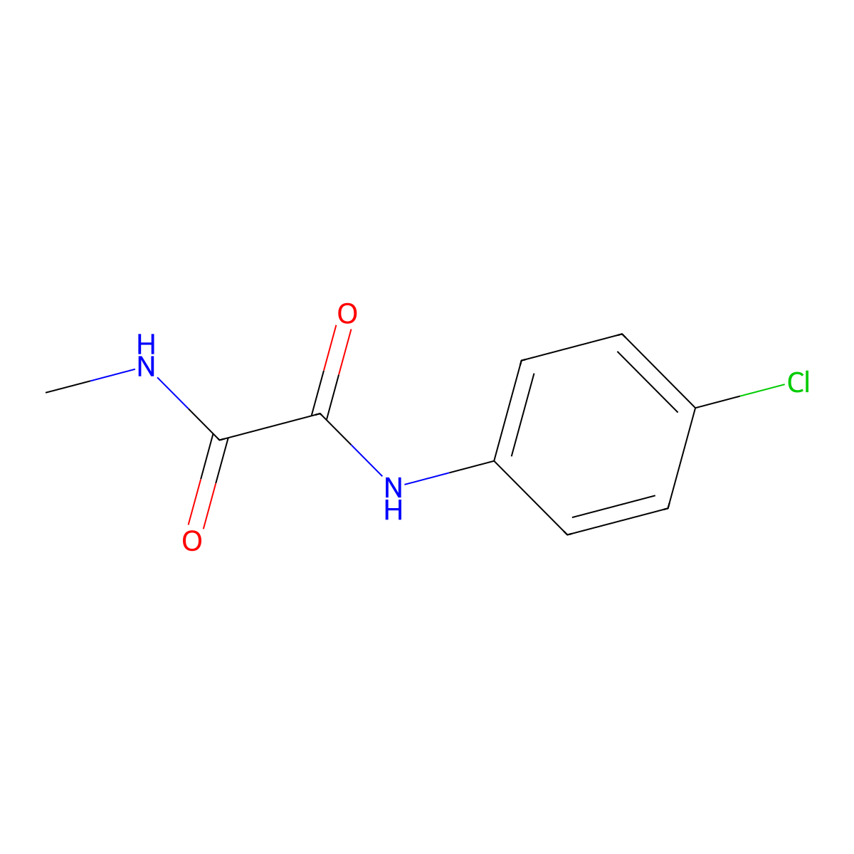 N-(4-chlorophenyl)-N'-methylethanediamide molecular structure, CAS 330990-81-3