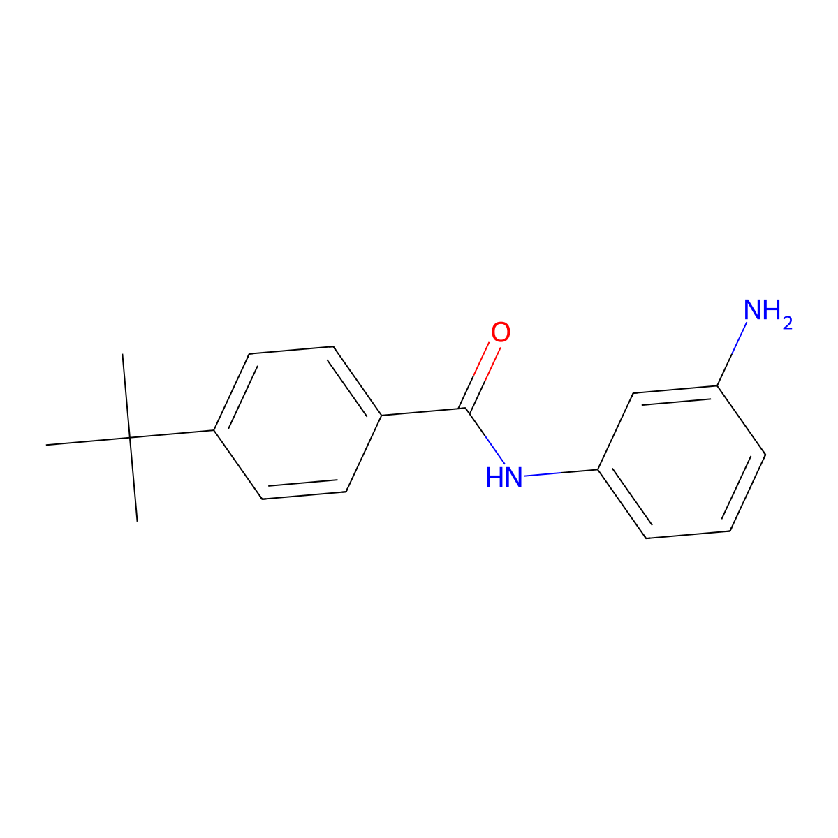 N-(3-aminophenyl)-4-tert-butylbenzamide molecular structure, CAS 330997-09-6