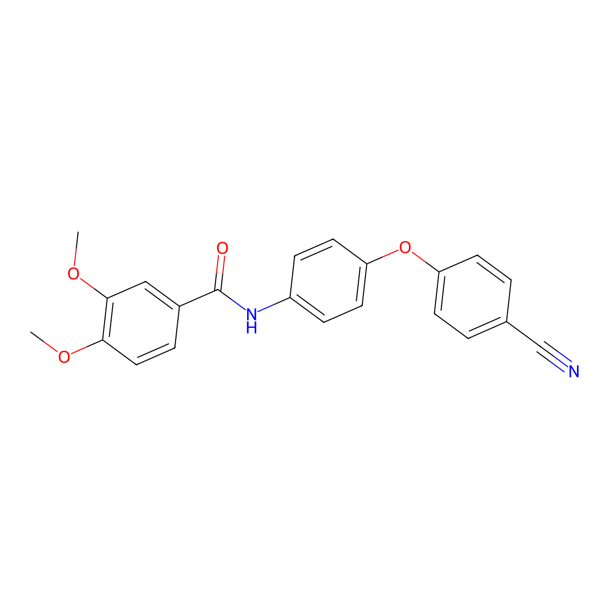 N-[4-(4-cyanophenoxy)phenyl]-3,4-dimethoxybenzamide molecular structure, CAS 330998-41-9