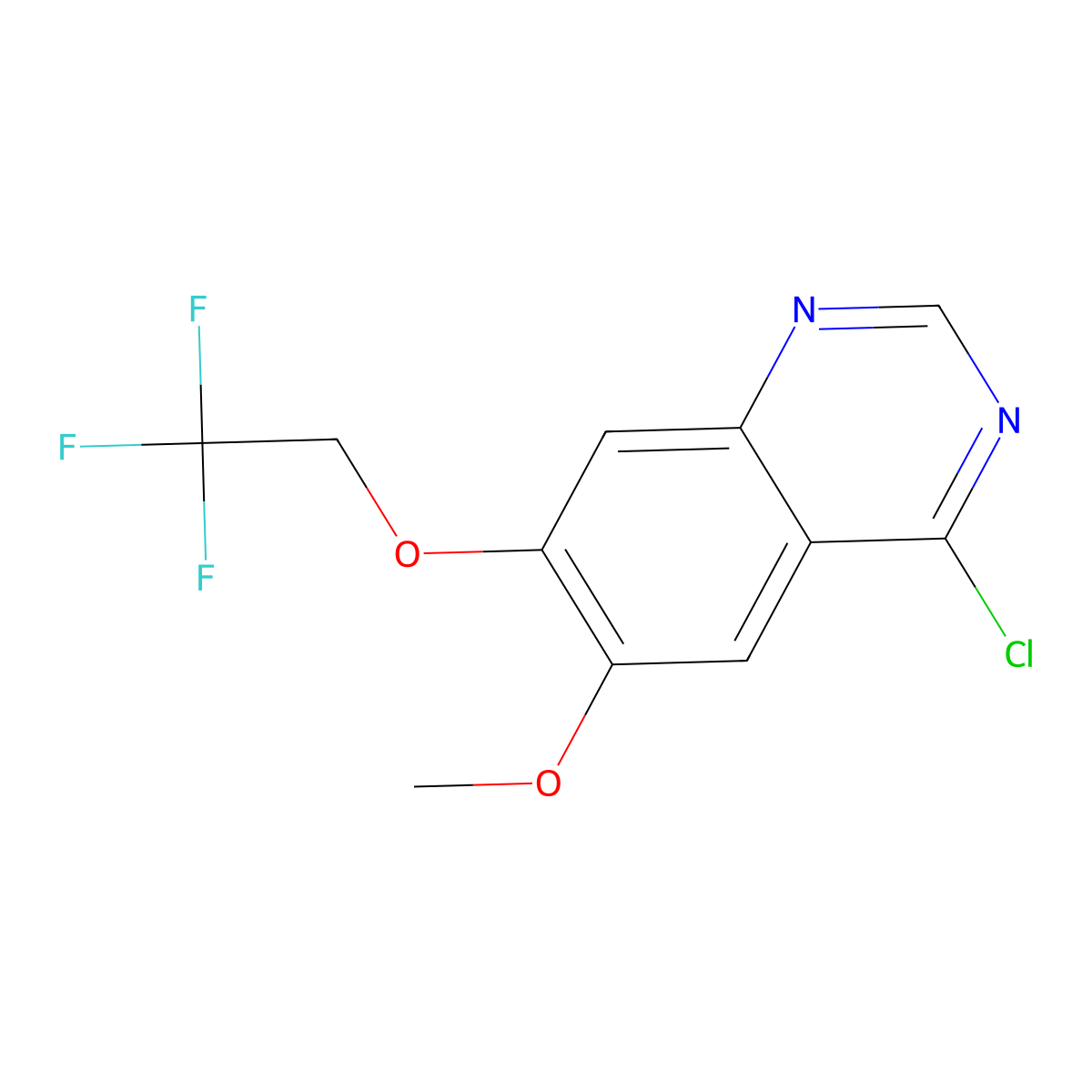 4-Chloro-6-methoxy-7-(2,2,2-trifluoroethoxy)quinazoline molecular structure, CAS 330999-79-6