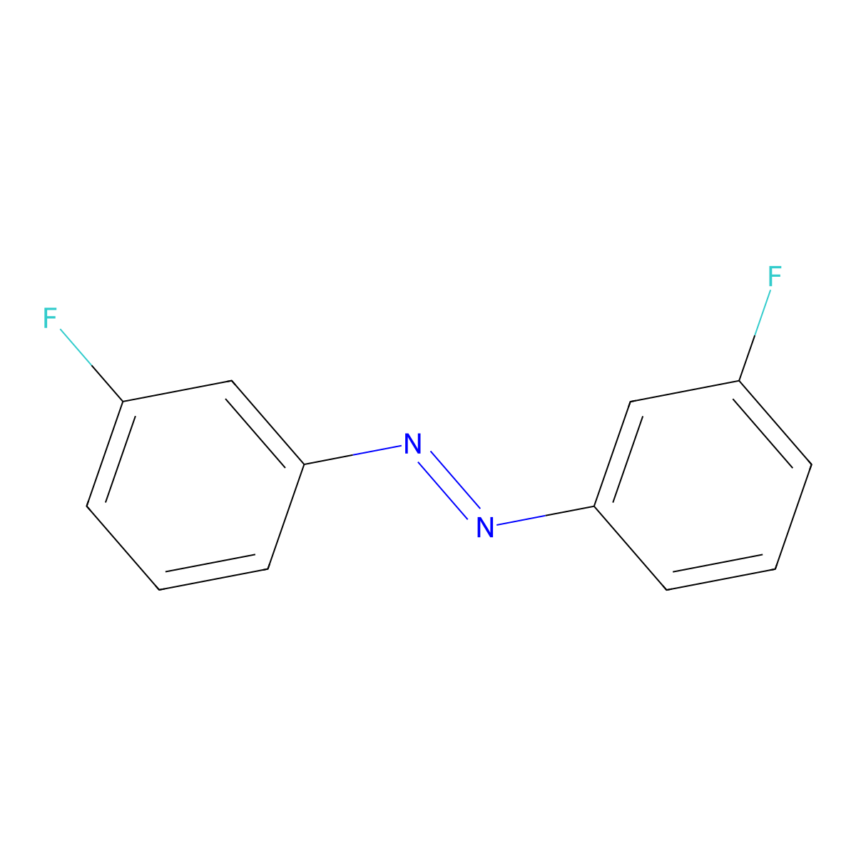 Bis(3-fluorophenyl)diazene molecular structure, CAS 331-21-5