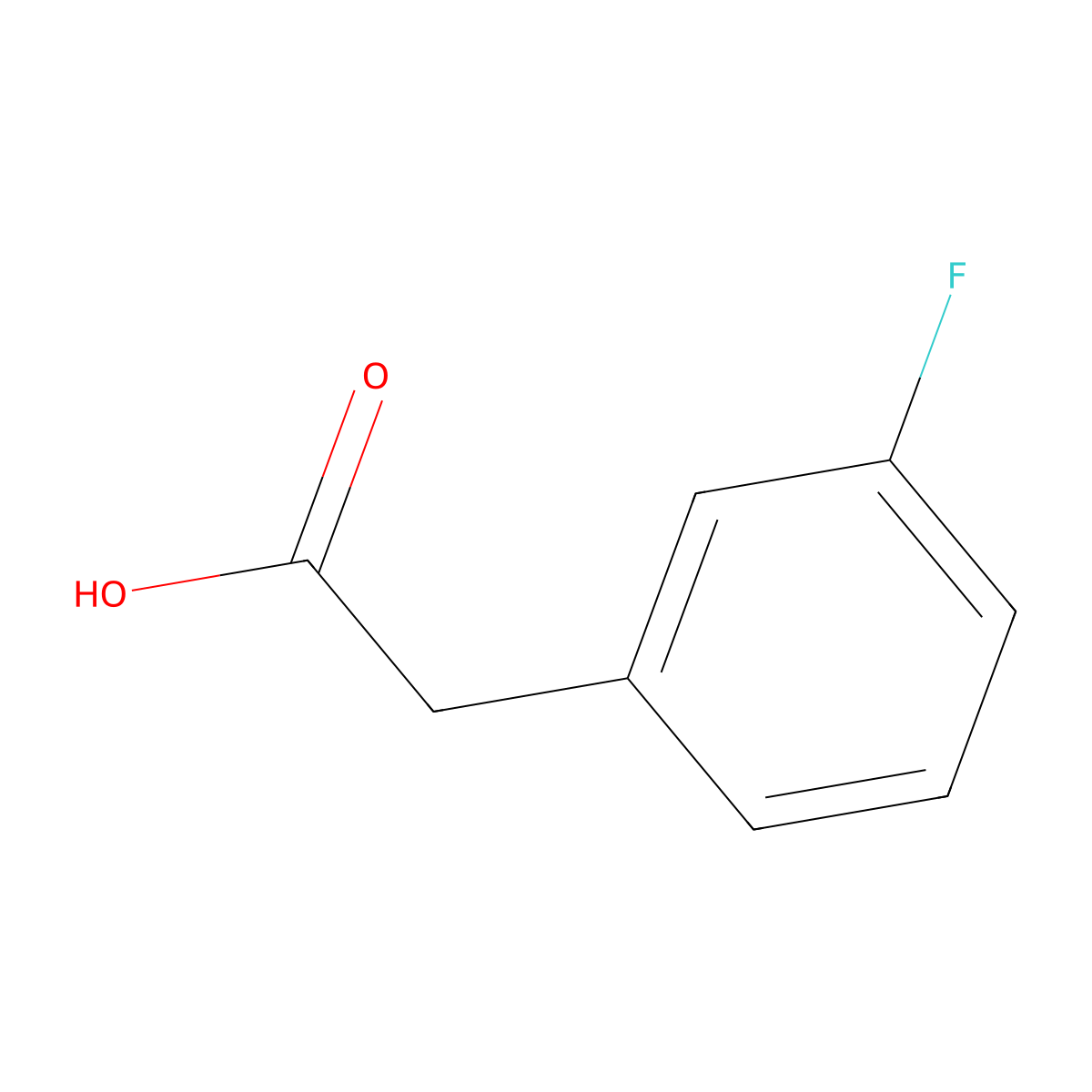 3-Fluorophenylacetic acid molecular structure, CAS 331-25-9