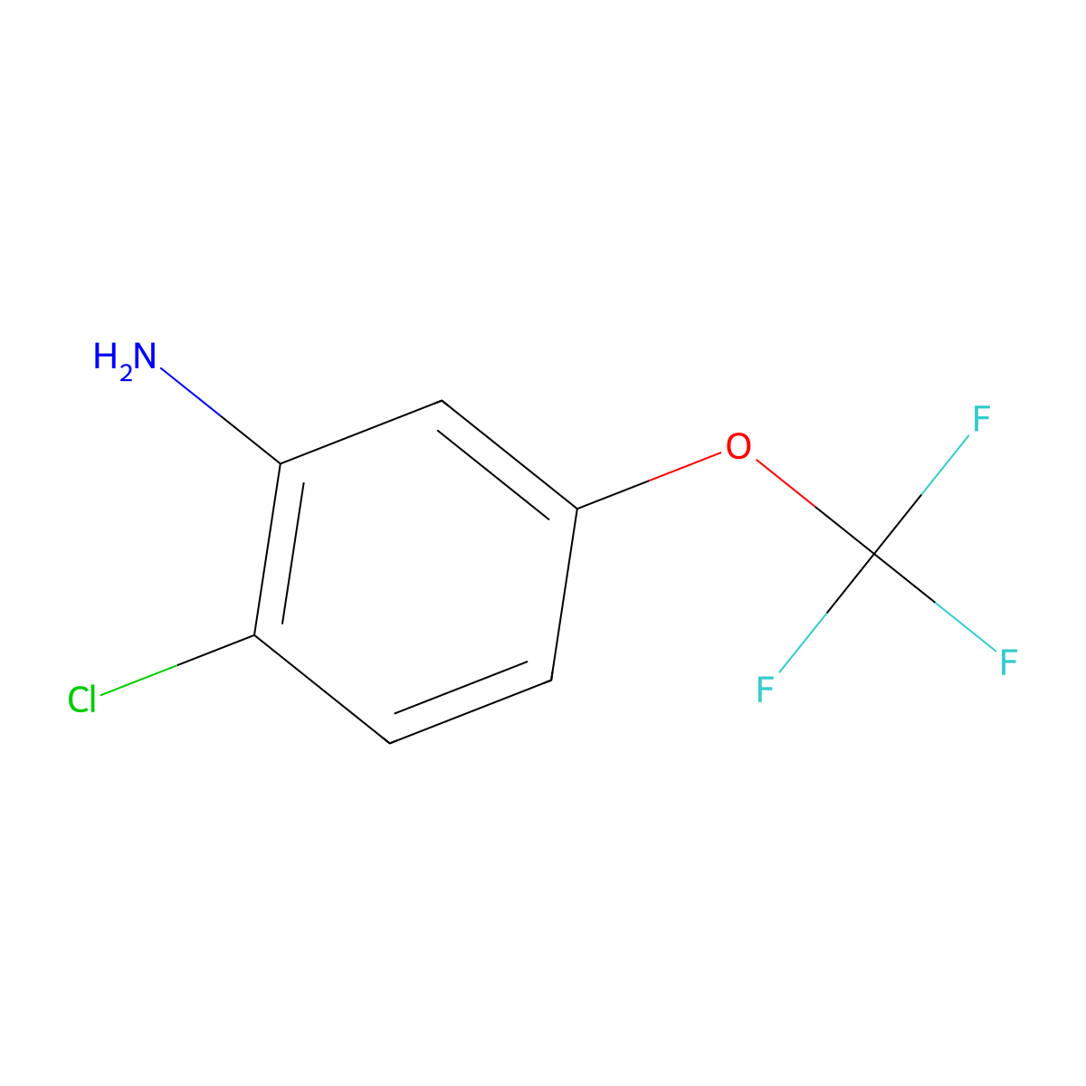 2-Chloro-5-(trifluoromethoxy)aniline molecular structure, CAS 331-26-0