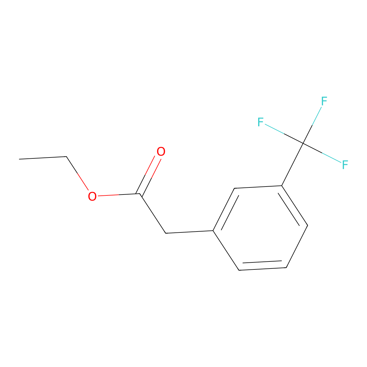 Ethyl (3-(trifluoromethyl)phenyl)acetate molecular structure, CAS 331-33-9