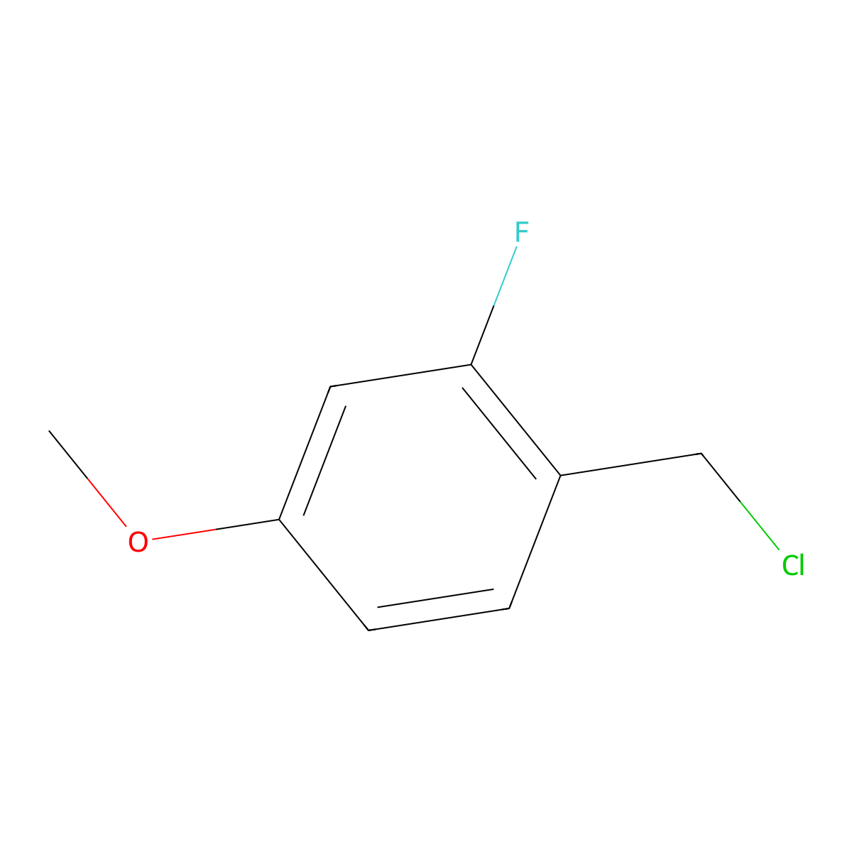 1-(Chloromethyl)-2-fluoro-4-methoxybenzene molecular structure, CAS 331-63-5