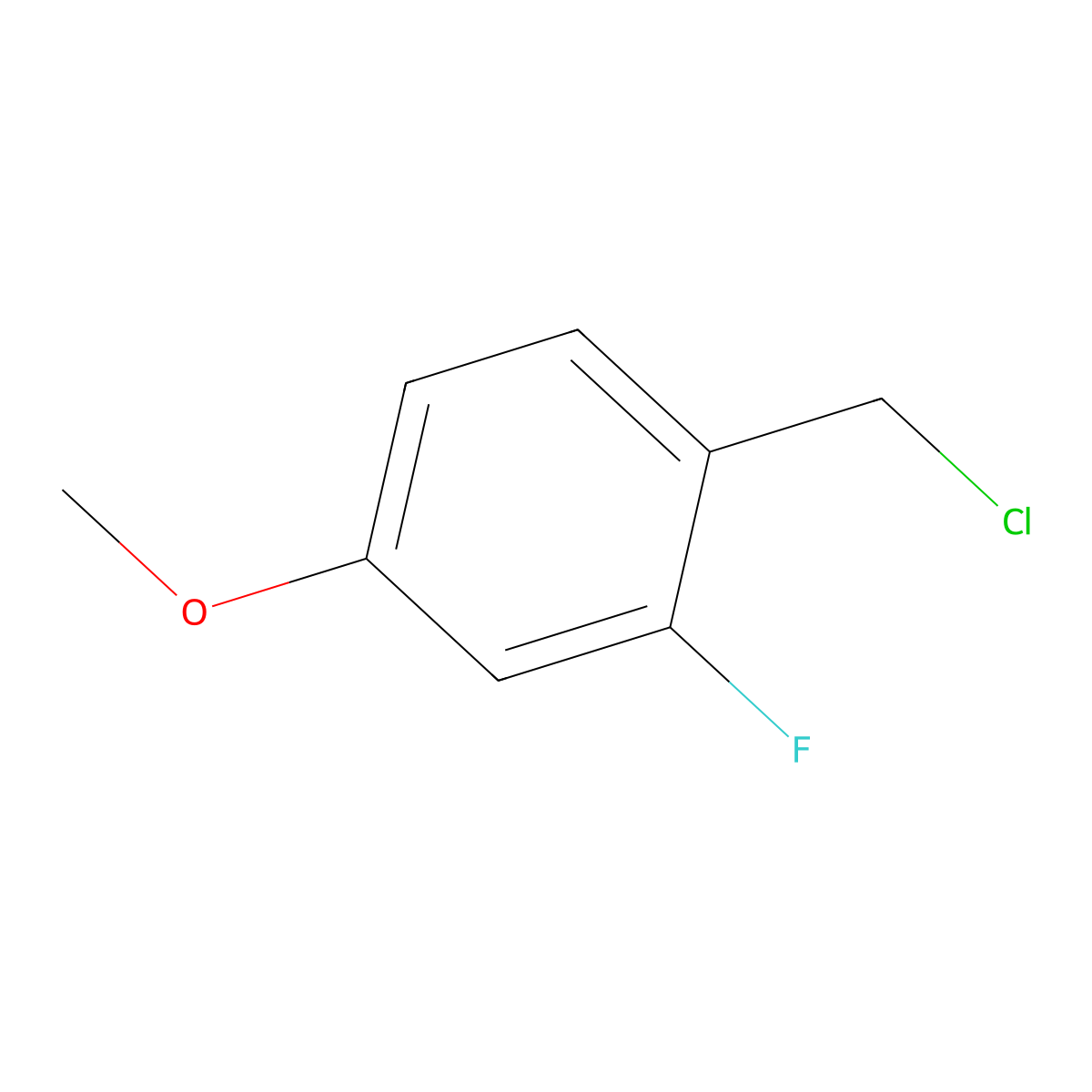 1-(Chloromethyl)-2-fluoro-4-methoxybenzene molecular structure, CAS 331-63-5