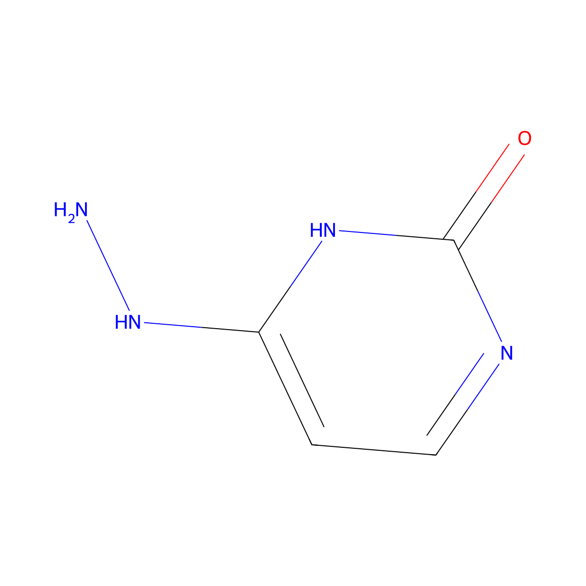 6-Hydrazinyl-2(1H)-pyrimidinone molecular structure, CAS 3310-41-6