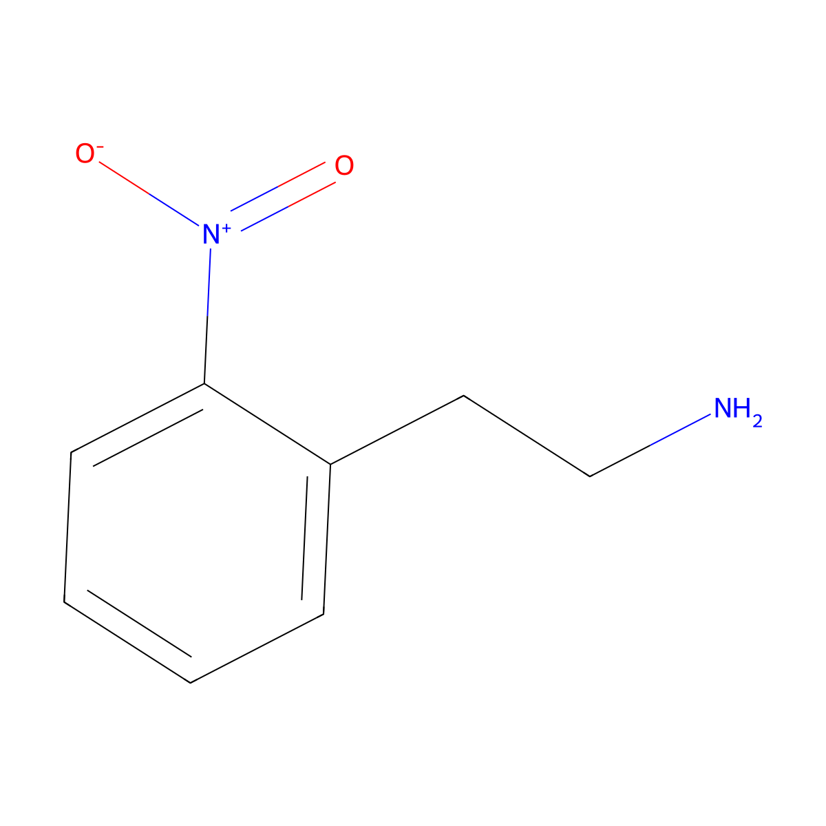 2-Nitrophenethylamine molecular structure, CAS 33100-15-1