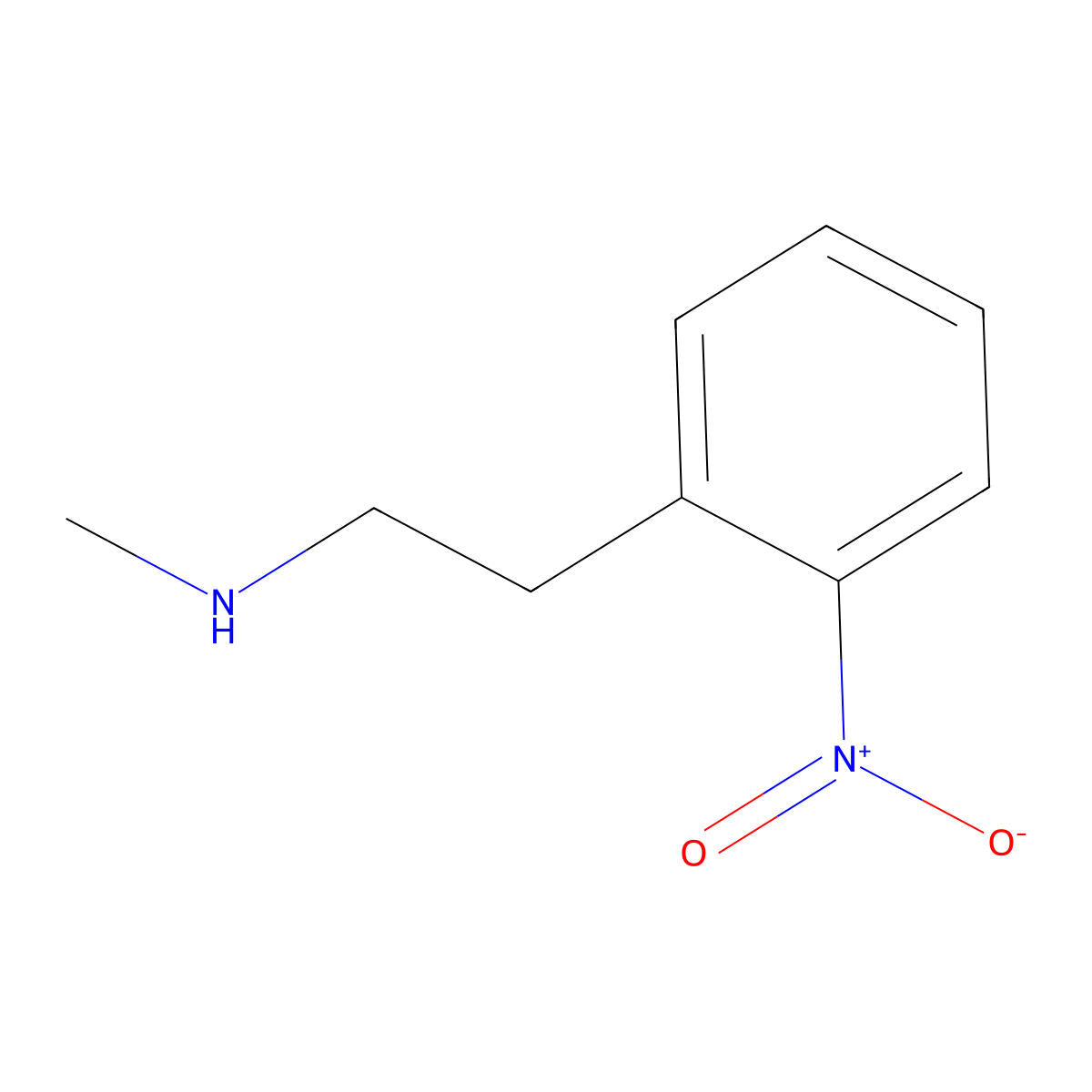 Benzeneethanamine, N-methyl-2-nitro- molecular structure, CAS 33100-16-2