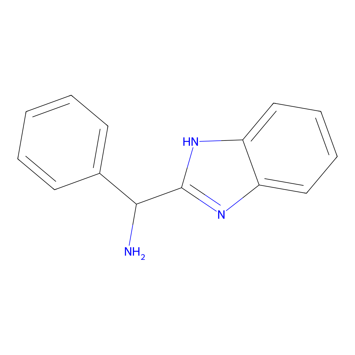 1H-benzimidazol-2-yl(phenyl)methanamine molecular structure, CAS 33100-53-7