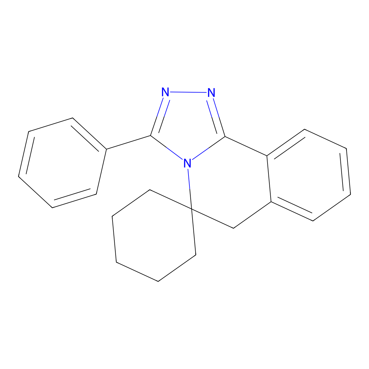 3-phenylspiro[6H-[1,2,4]triazolo[3,4-a]isoquinoline-5,1'-cyclohexane] molecular structure, CAS 331001-28-6