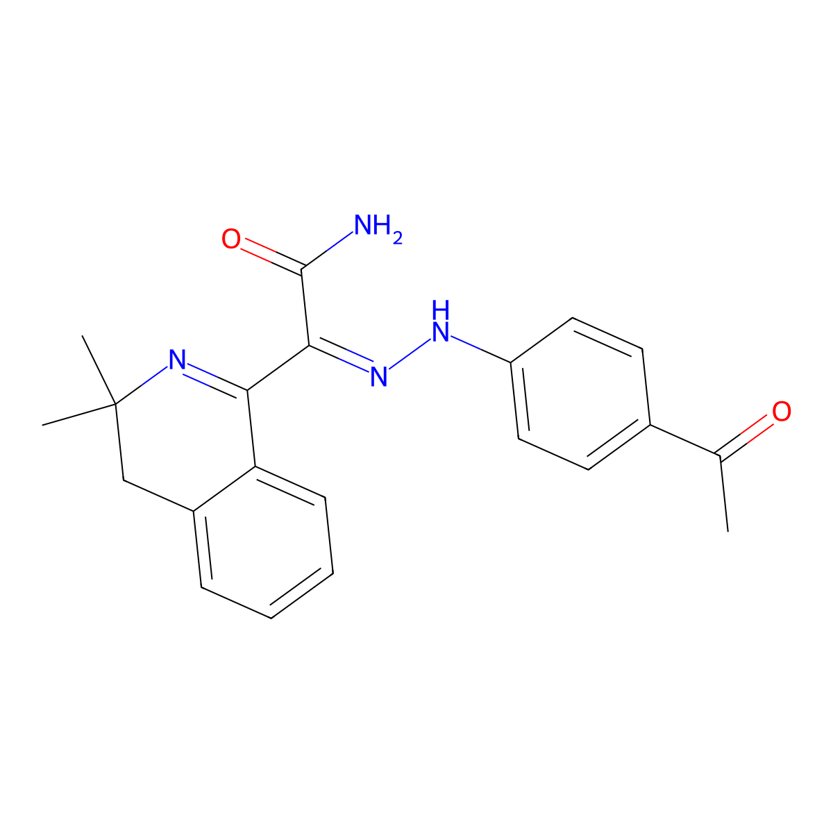 2-((4-Acetylphenyl)diazenyl)-2-(3,3-dimethyl-3,4-dihydroisoquinolin-1(2H)-ylidene)acetamide molecular structure, CAS 331001-62-8