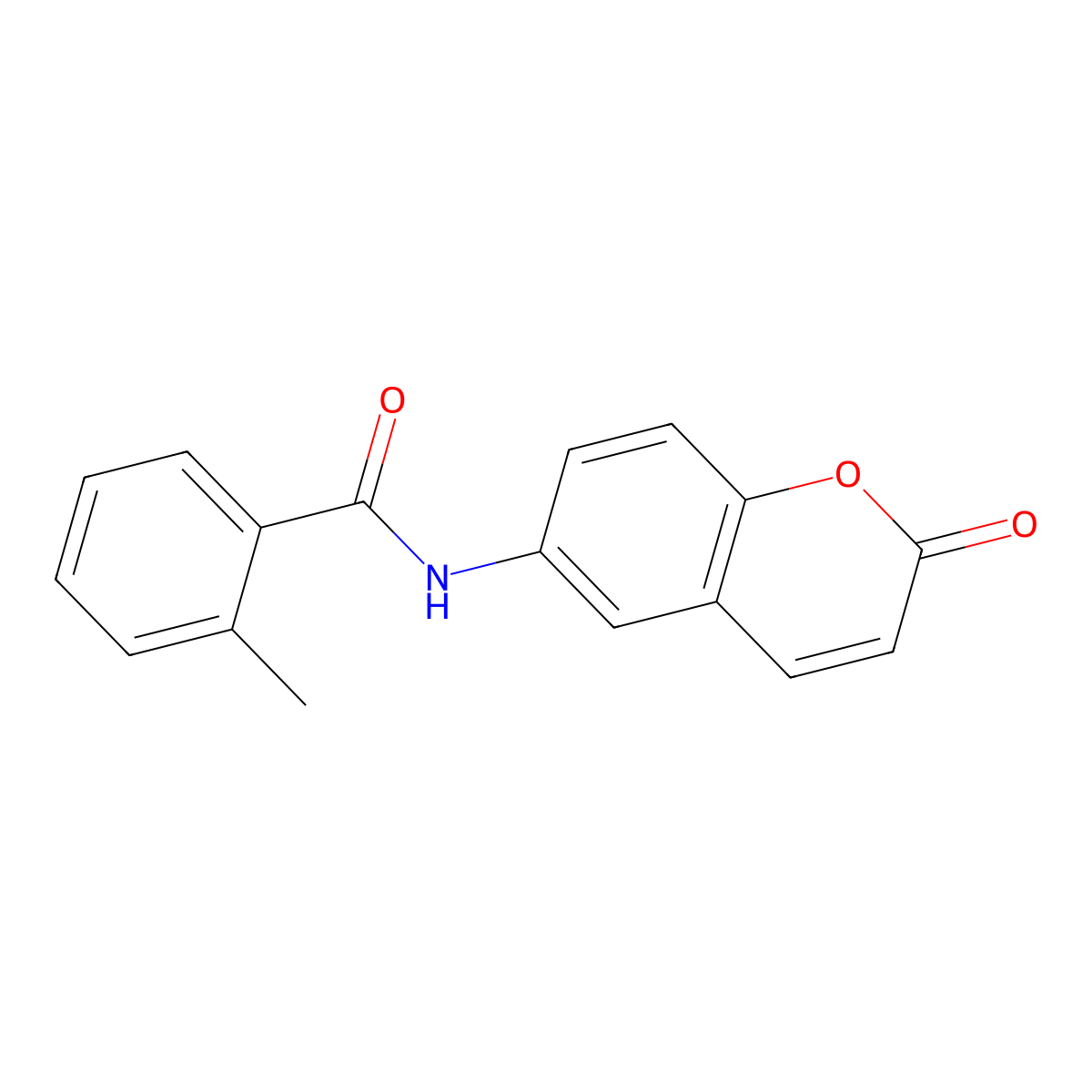2-methyl-N-(2-oxo-2H-chromen-6-yl)benzamide molecular structure, CAS 331001-67-3