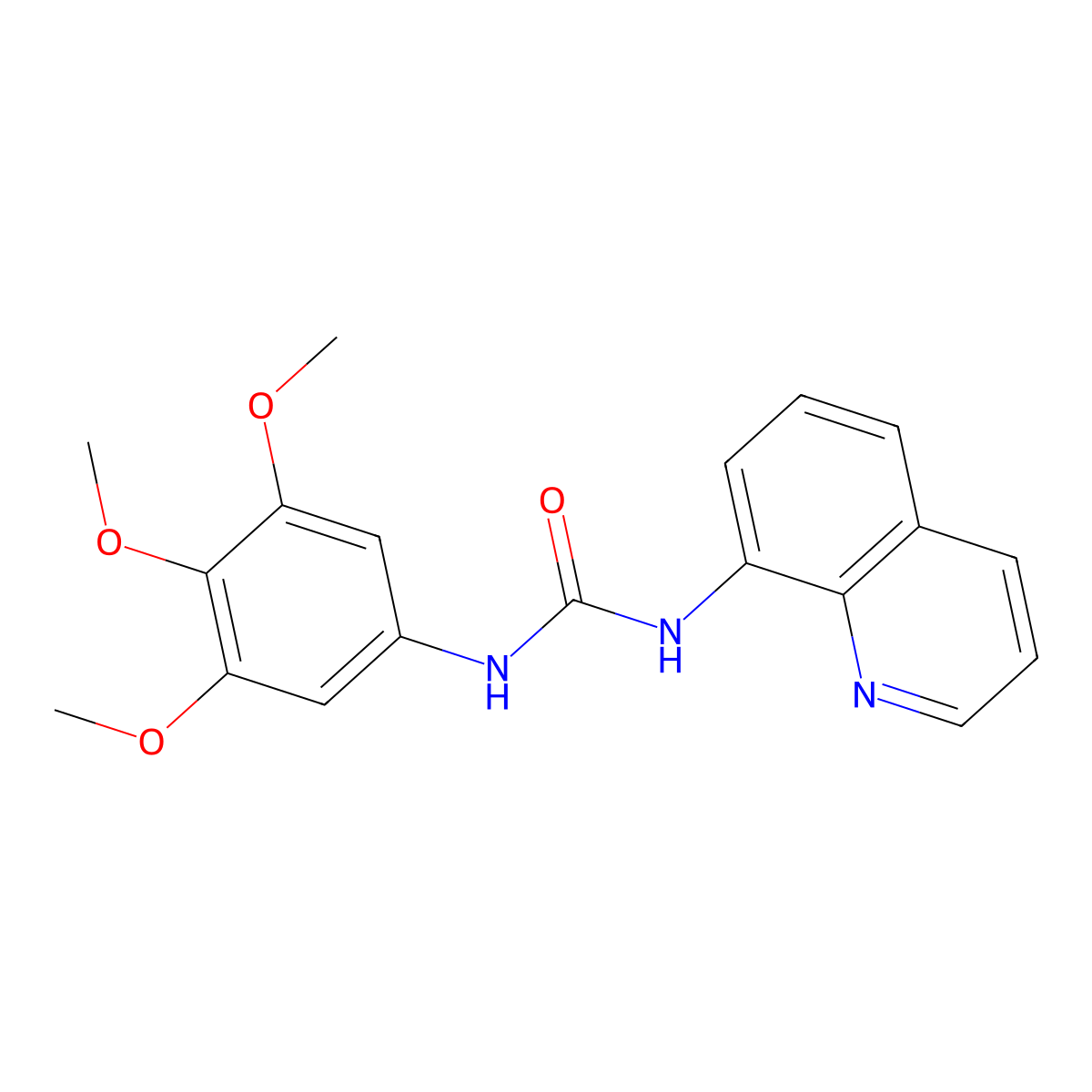 1-Quinolin-8-yl-3-(3,4,5-trimethoxyphenyl)urea molecular structure, CAS 331003-08-8