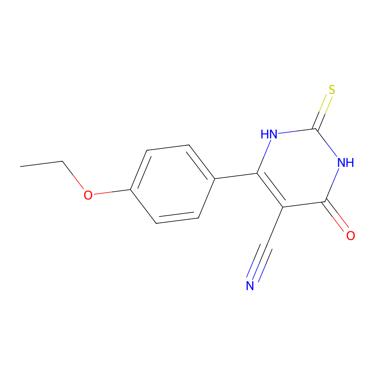 6-(4-Ethoxyphenyl)-4-oxo-2-thioxo-1,2,3,4-tetrahydropyrimidine-5-carbonitrile molecular structure, CAS 331003-64-6