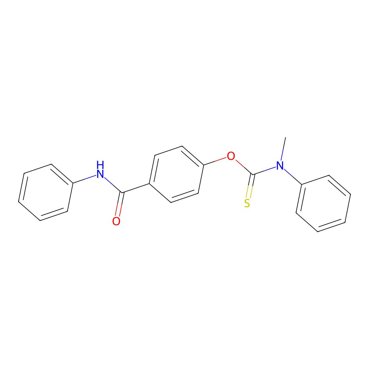 Methyl-phenyl-thiocarbamic acid O-(4-phenylcarbamoyl-phenyl) ester molecular structure, CAS 331003-76-0