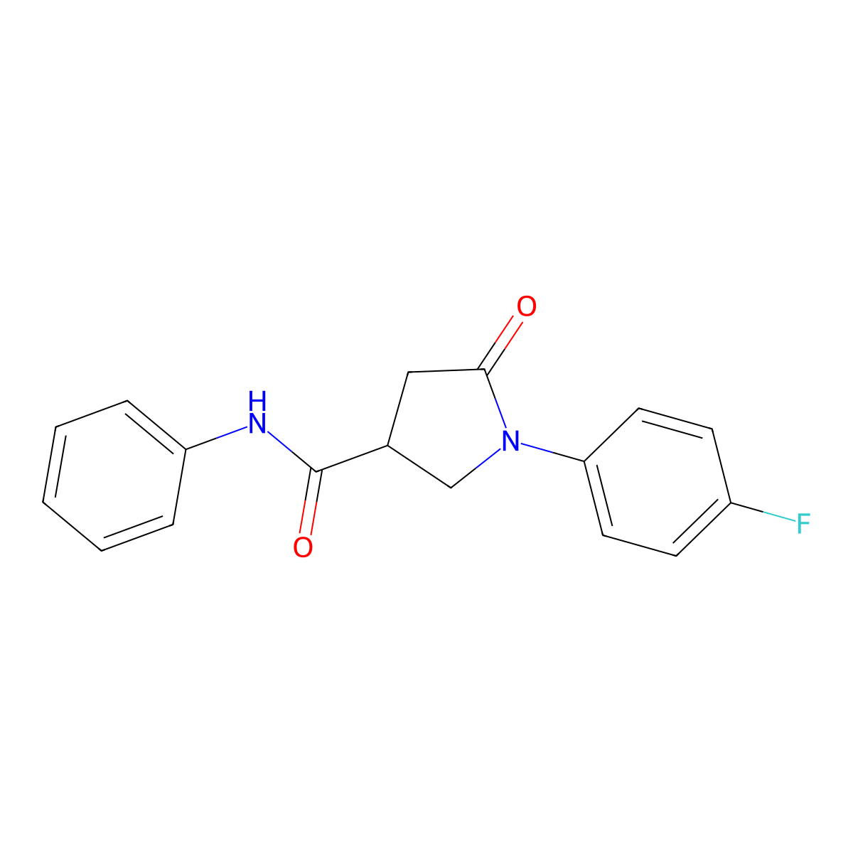 1-(4-fluorophenyl)-5-oxo-N-phenylpyrrolidine-3-carboxamide molecular structure, CAS 331004-04-7
