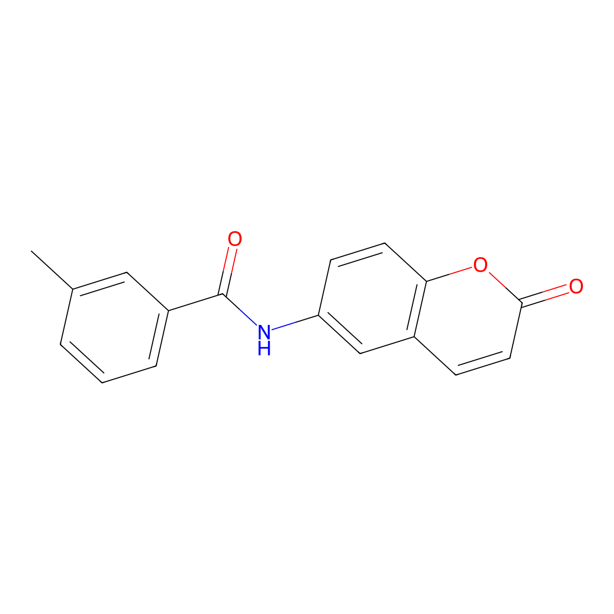 3-methyl-N-(2-oxo-2H-chromen-6-yl)benzamide molecular structure, CAS 331005-01-7