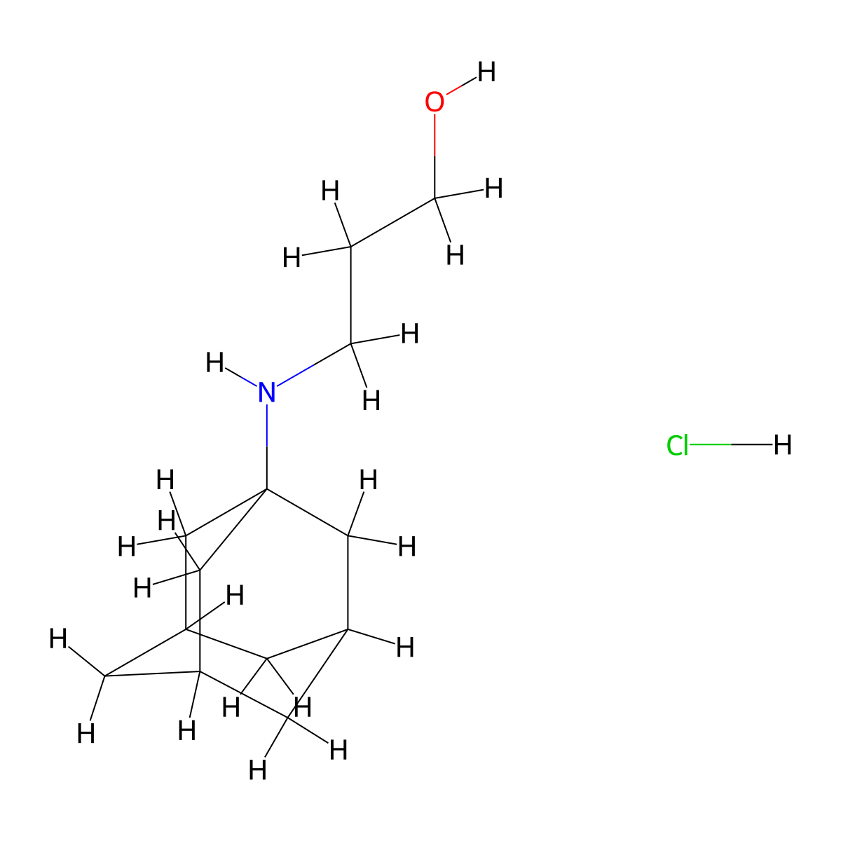 3-(1-Adamantylamino)propan-1-ol hydrochloride molecular structure, CAS 33103-66-1