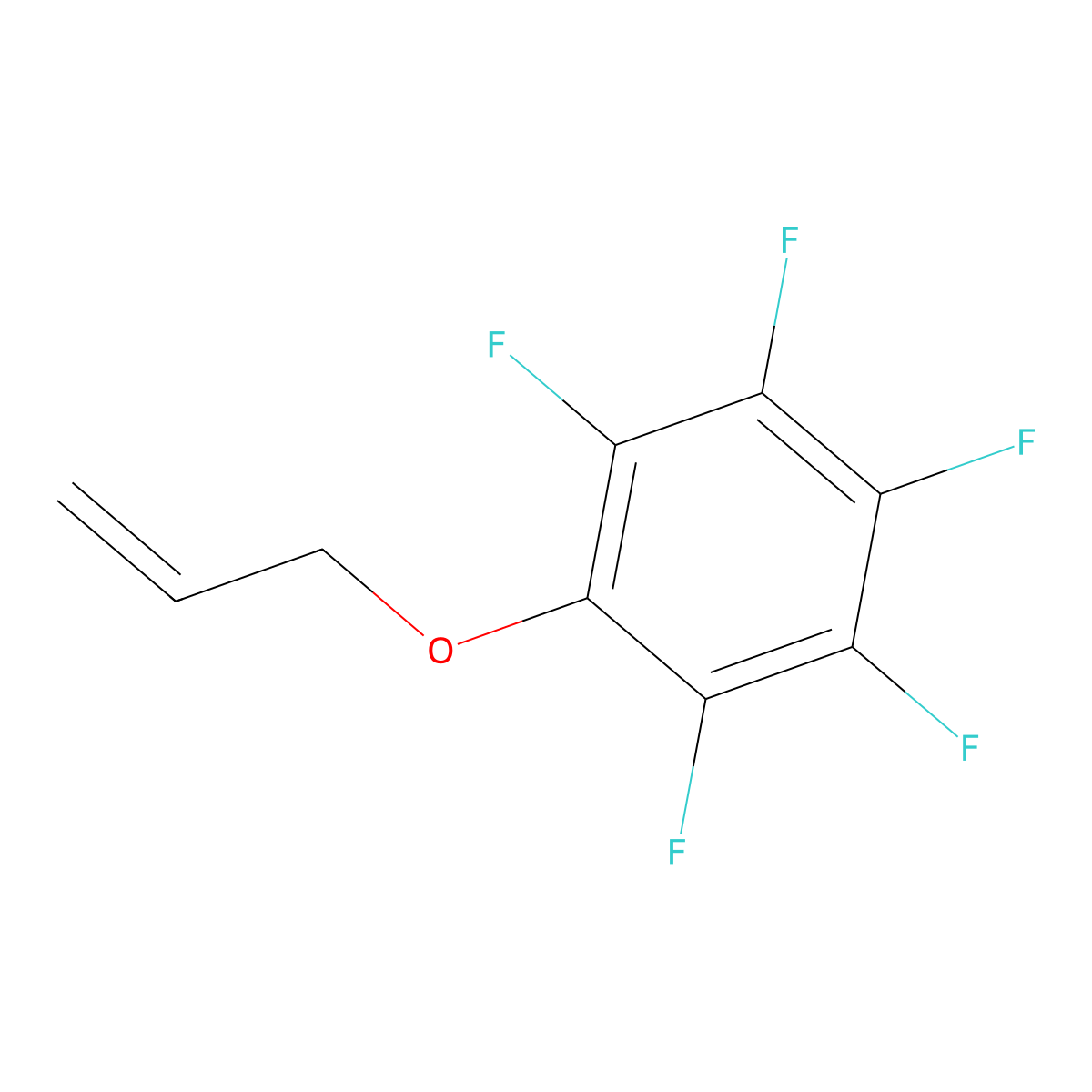 Allyl pentafluorophenyl ether molecular structure, CAS 33104-02-8
