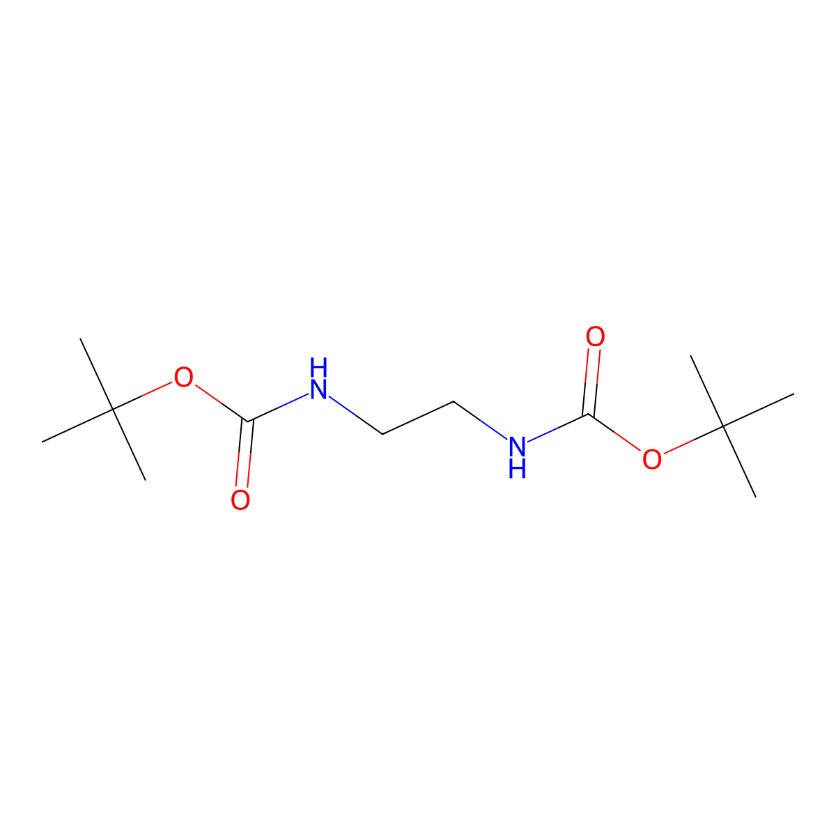 C,C'-Bis(1,1-dimethylethyl) N,N'-1,2-ethanediylbis(carbamate) molecular structure, CAS 33105-93-0