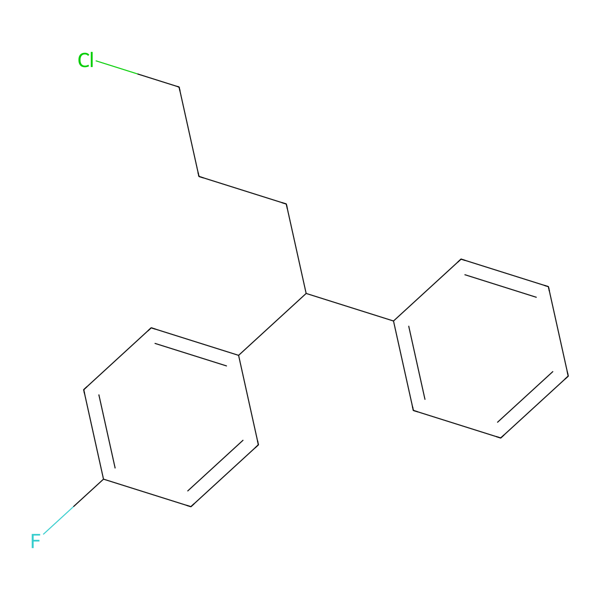 1-(4-Chloro-1-phenylbutyl)-4-fluorobenzene molecular structure, CAS 3311-99-7