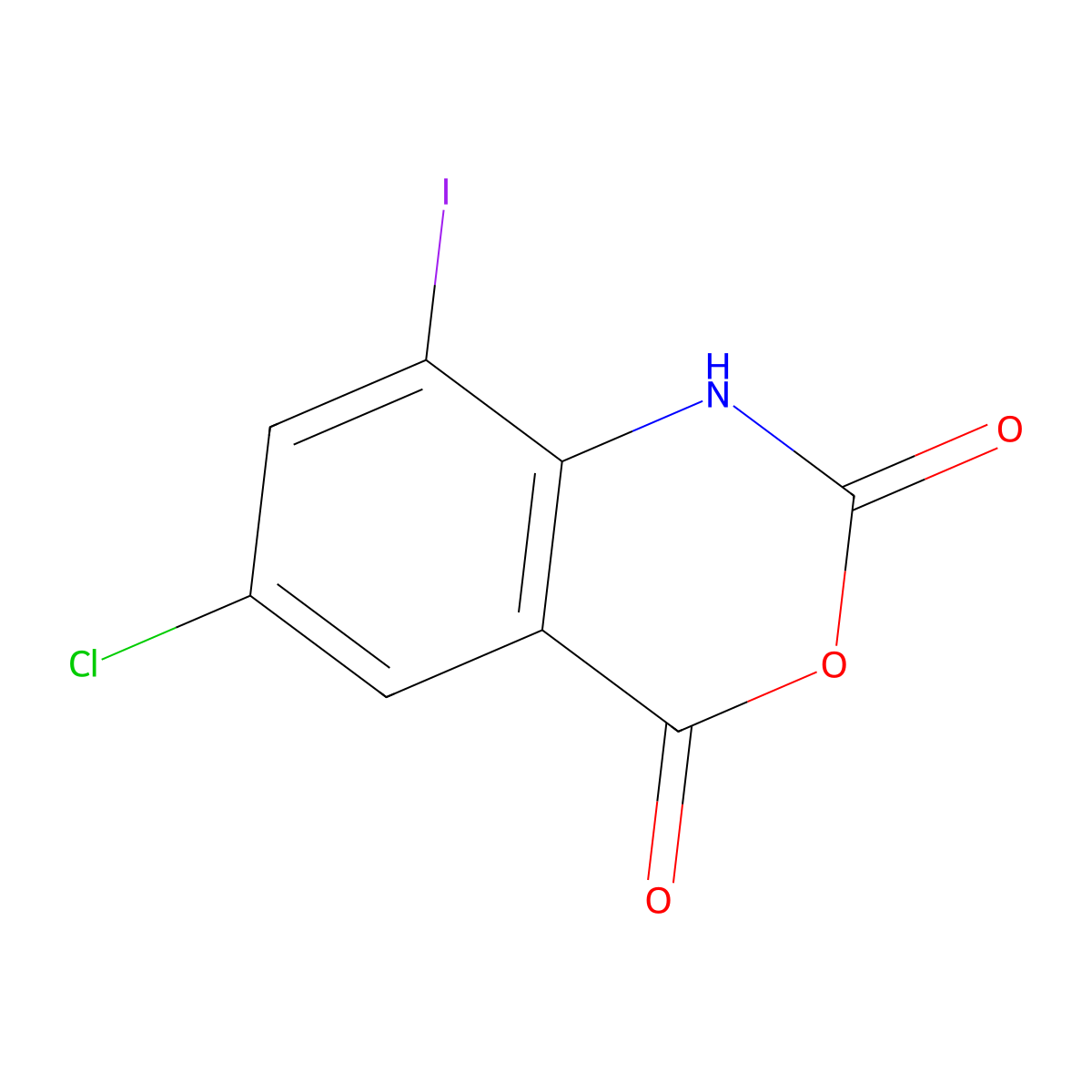 5-Chloro-3-iodoisatoic anhydride molecular structure, CAS 33115-24-1