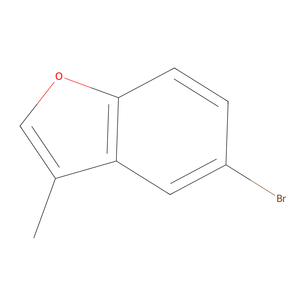 5-Bromo-3-methyl-1-benzofuran molecular structure, CAS 33118-85-3