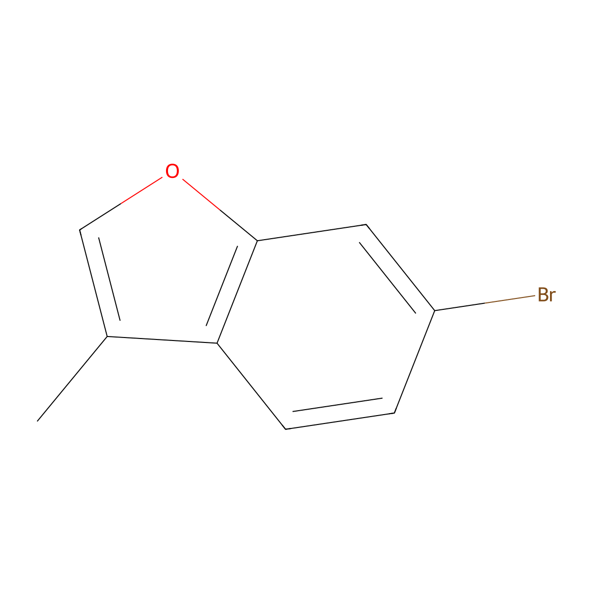 6-Bromo-3-methylbenzofuran molecular structure, CAS 33118-86-4