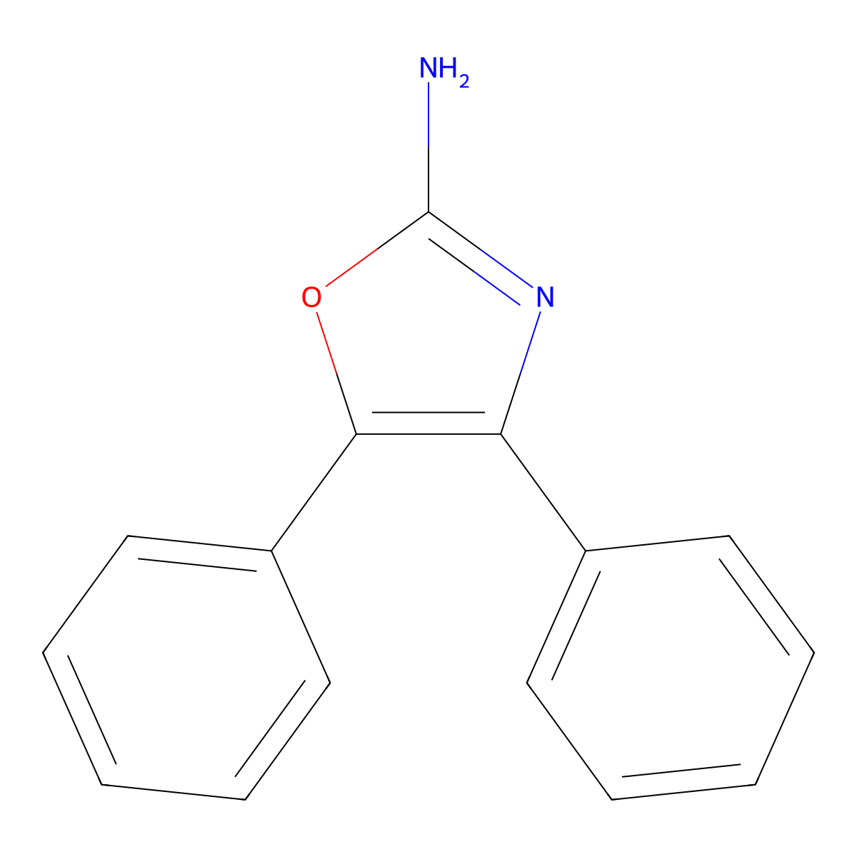 2-Amino-4,5-diphenyloxazole molecular structure, CAS 33119-63-0