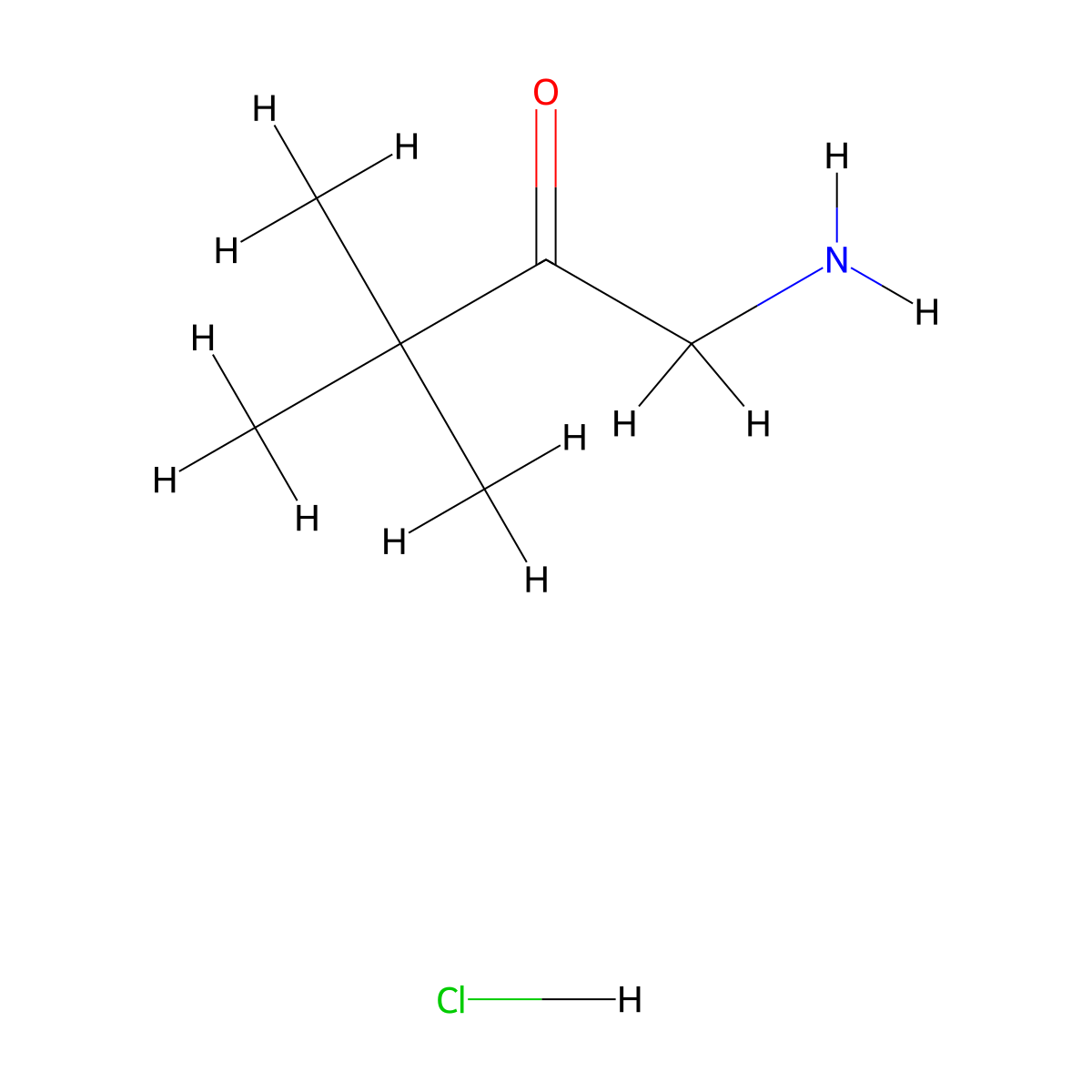 1-Amino-3,3-dimethylbutan-2-one hydrochloride molecular structure, CAS 33119-72-1