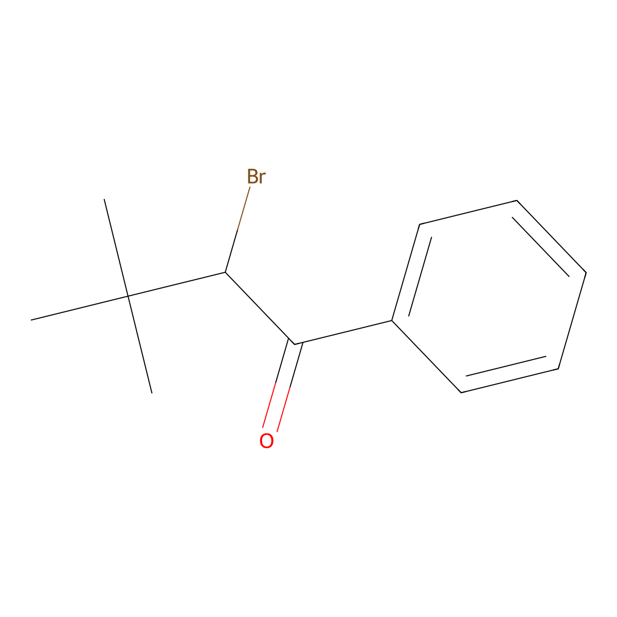 2-Bromo-3,3-dimethyl-1-phenylbutan-1-one molecular structure, CAS 33119-75-4
