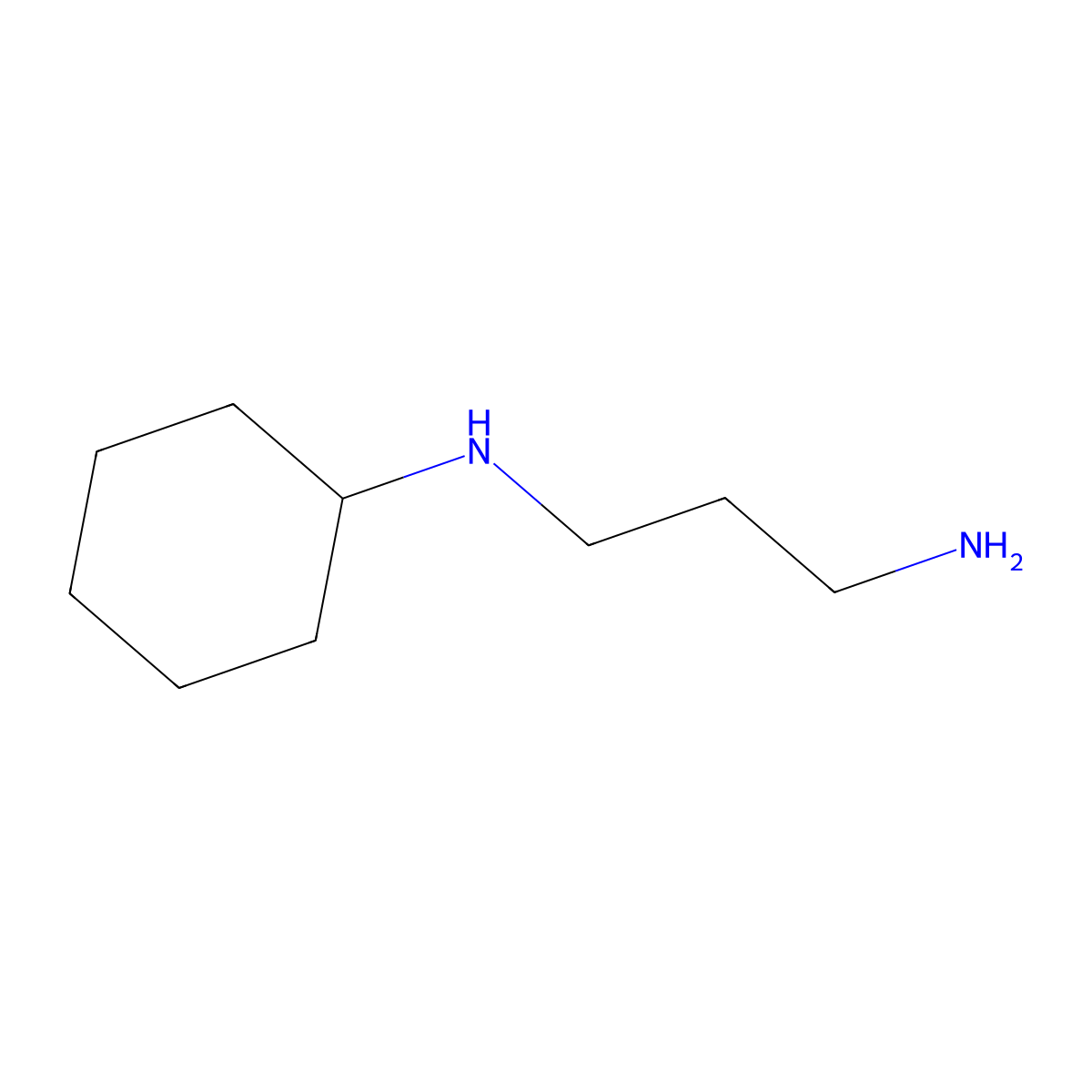N-Cyclohexyl-1,3-propanediamine molecular structure, CAS 3312-60-5
