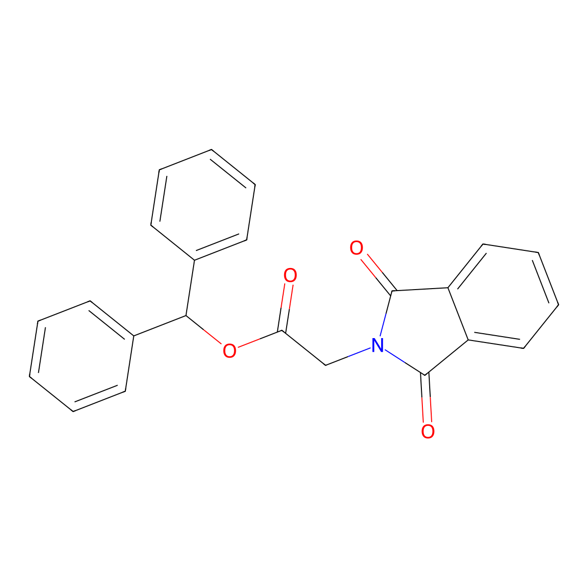 Benzhydryl 2-(1,3-dioxoisoindol-2-yl)acetate molecular structure, CAS 3312-88-7