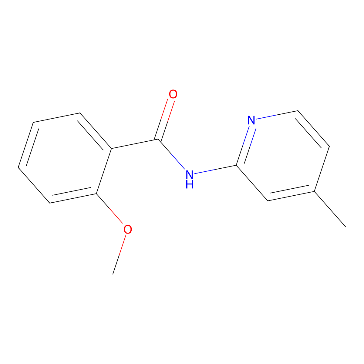 2-methoxy-N-(4-methylpyridin-2-yl)benzamide molecular structure, CAS 33120-26-2