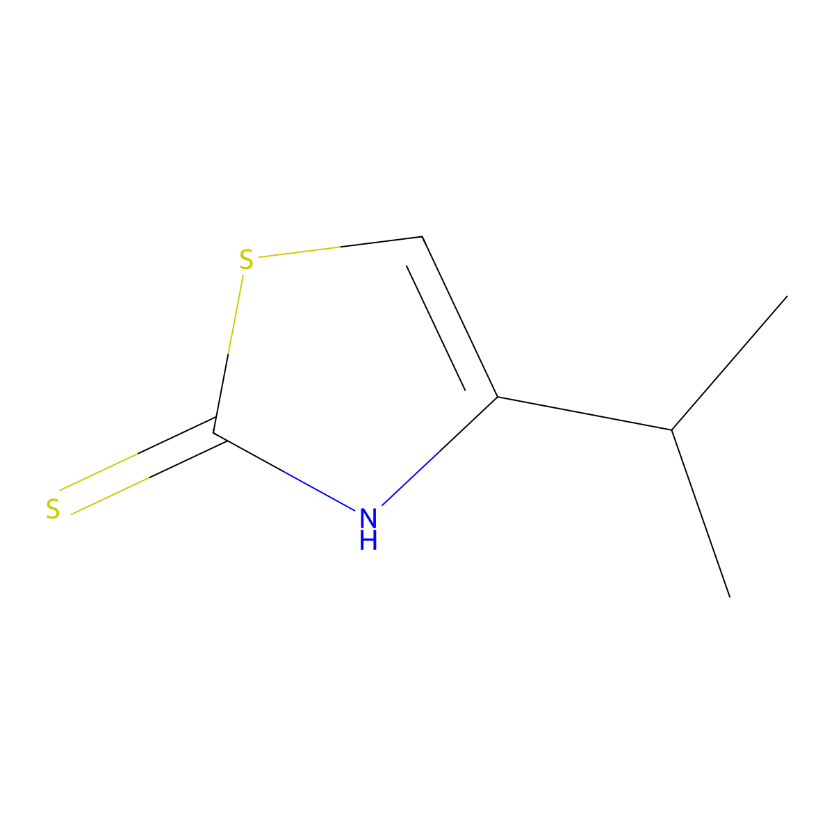 2(3H)-Thiazolethione, 4-(1-methylethyl)- molecular structure, CAS 33120-79-5