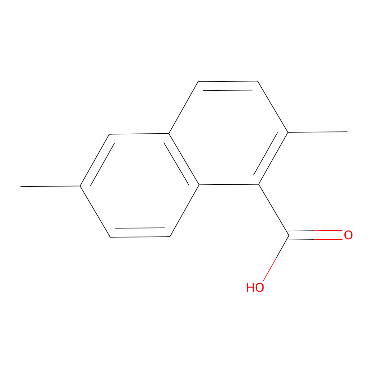 2,6-Dimethylnaphthalene-1-carboxylic acid molecular structure, CAS 33121-71-0