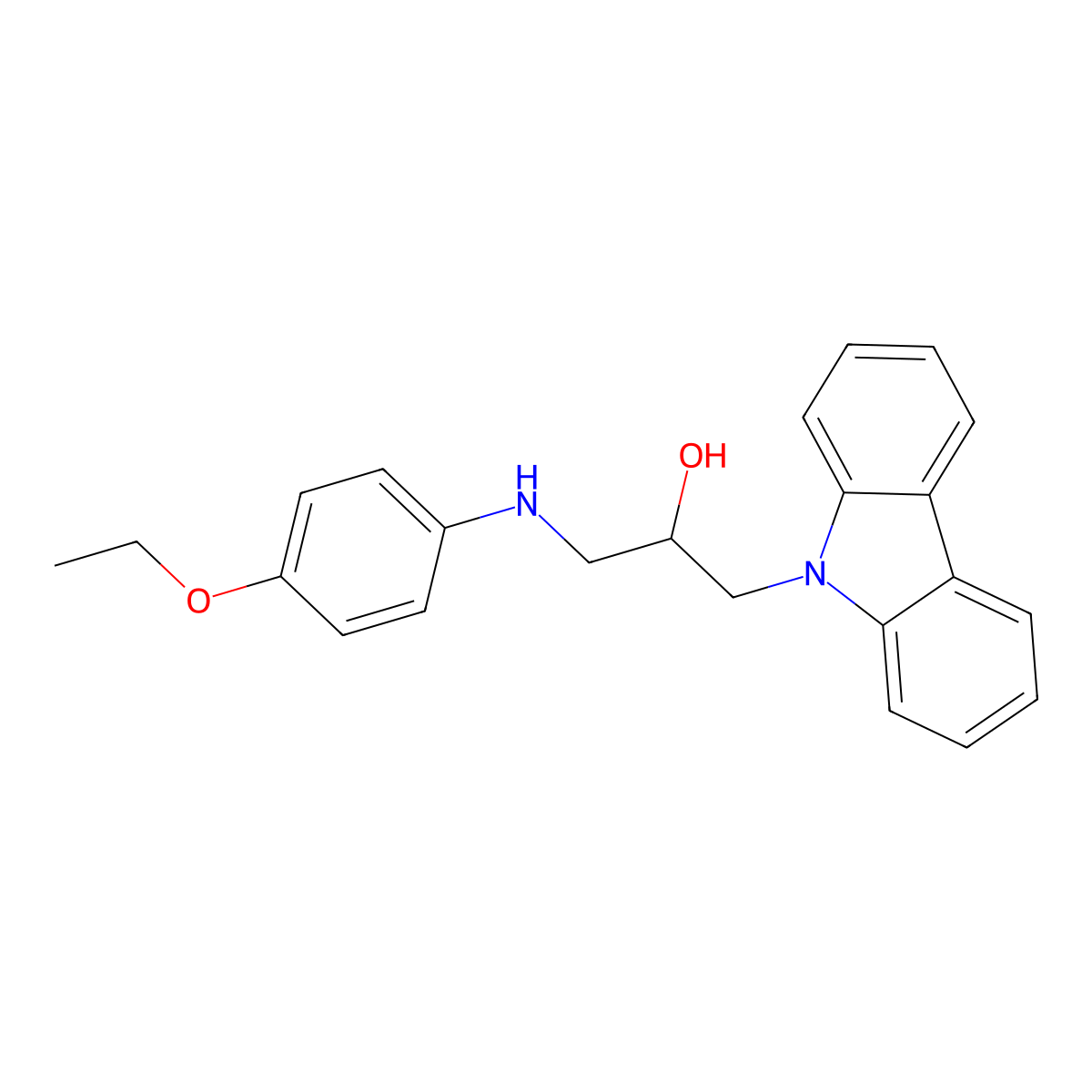 1-(9H-carbazol-9-yl)-3-[(4-ethoxyphenyl)amino]propan-2-ol molecular structure, CAS 331235-99-5