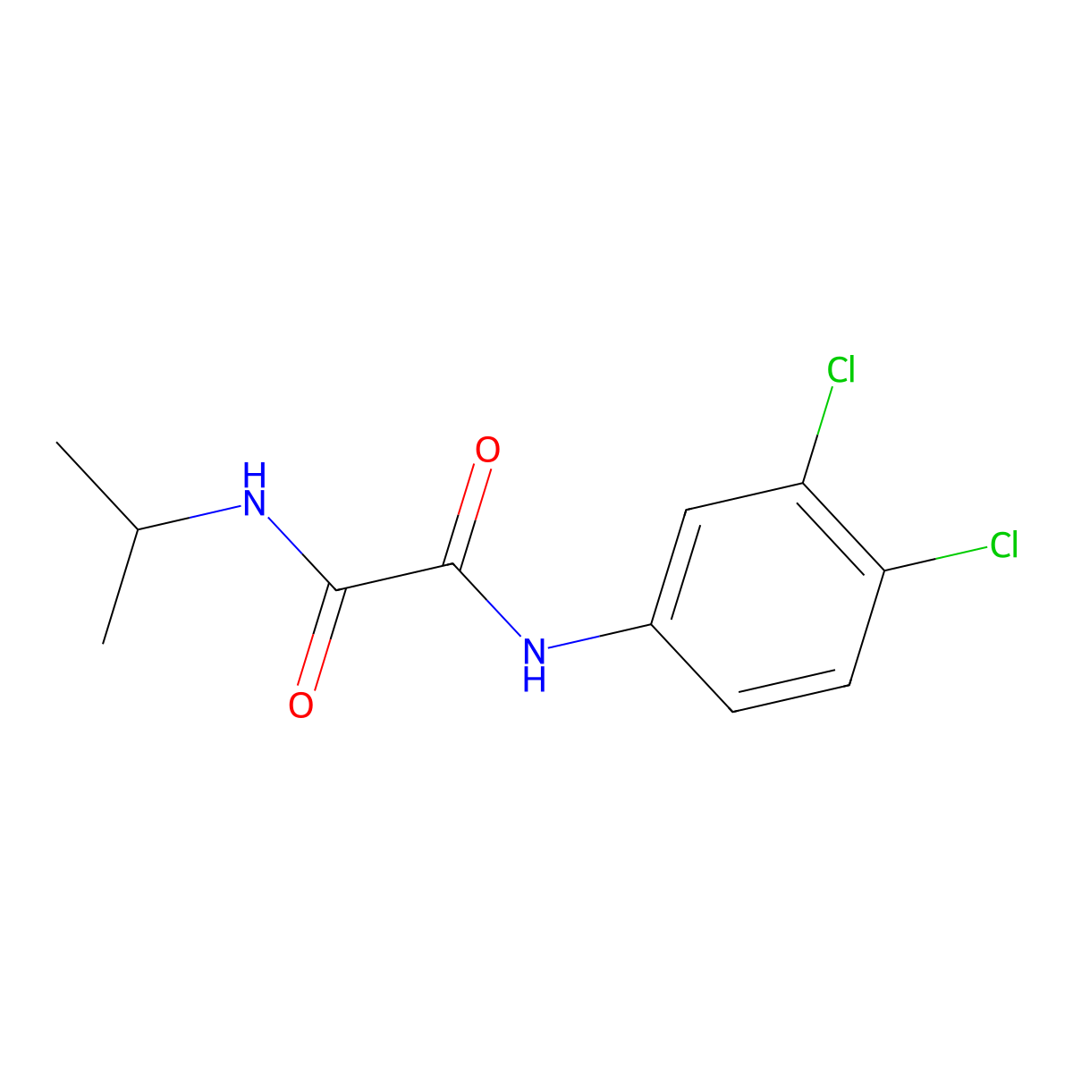 N-(3,4-dichlorophenyl)-N'-(propan-2-yl)ethanediamide molecular structure, CAS 331239-01-1