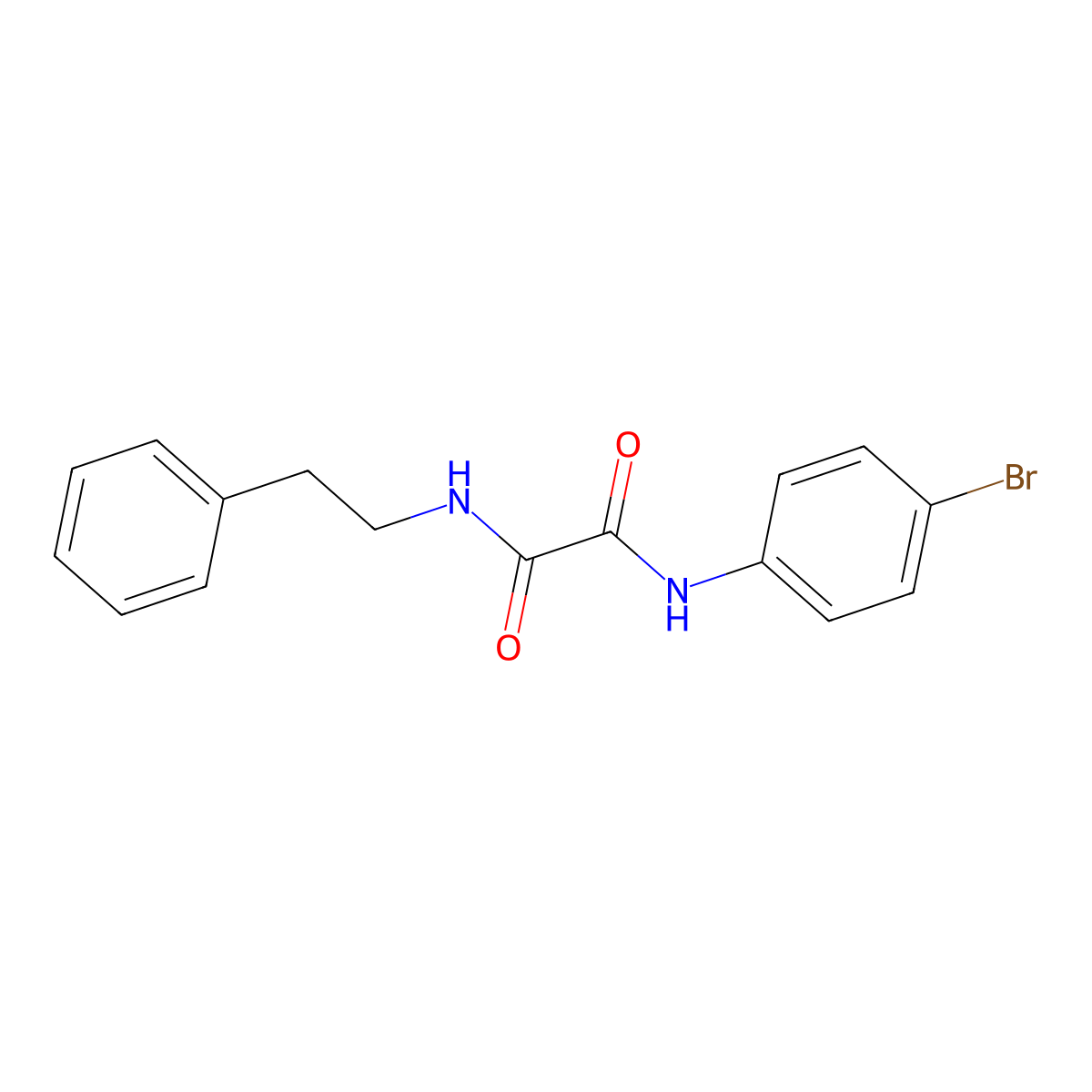 N-(4-bromophenyl)-N'-(2-phenylethyl)ethanediamide molecular structure, CAS 331239-09-9